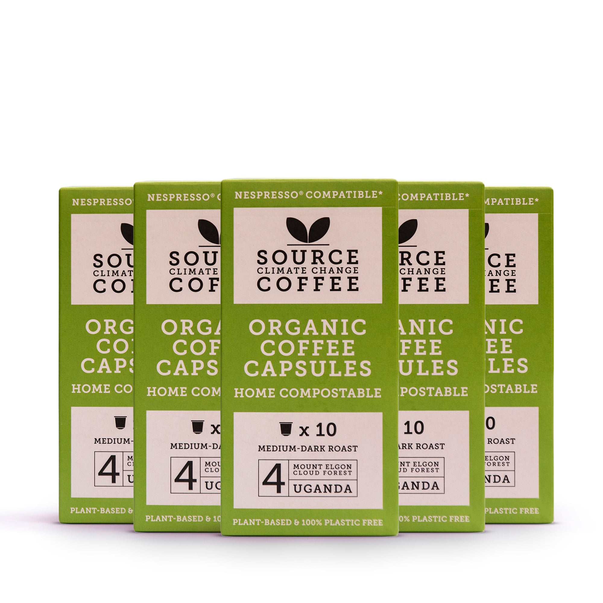Mix of 50 x Organic & Biodegradable Nespresso ® Compatible Coffee Capsules Monthly Subscription - Source Climate Change Coffee