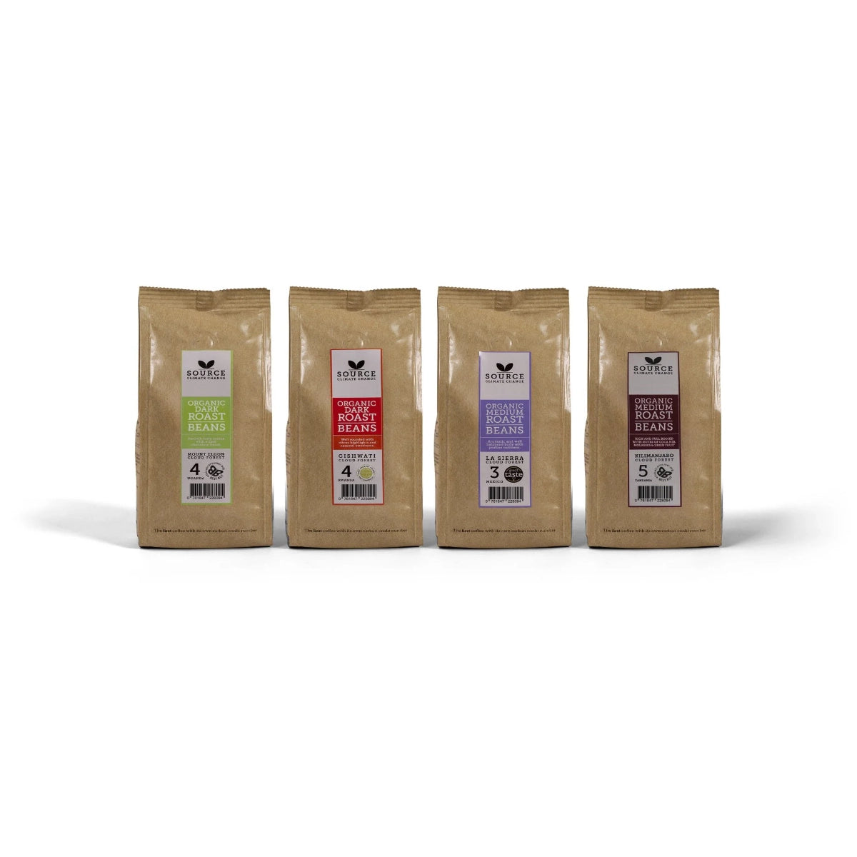 Taste Collection Gift Pack of 4 x Organic Single Origins Coffees