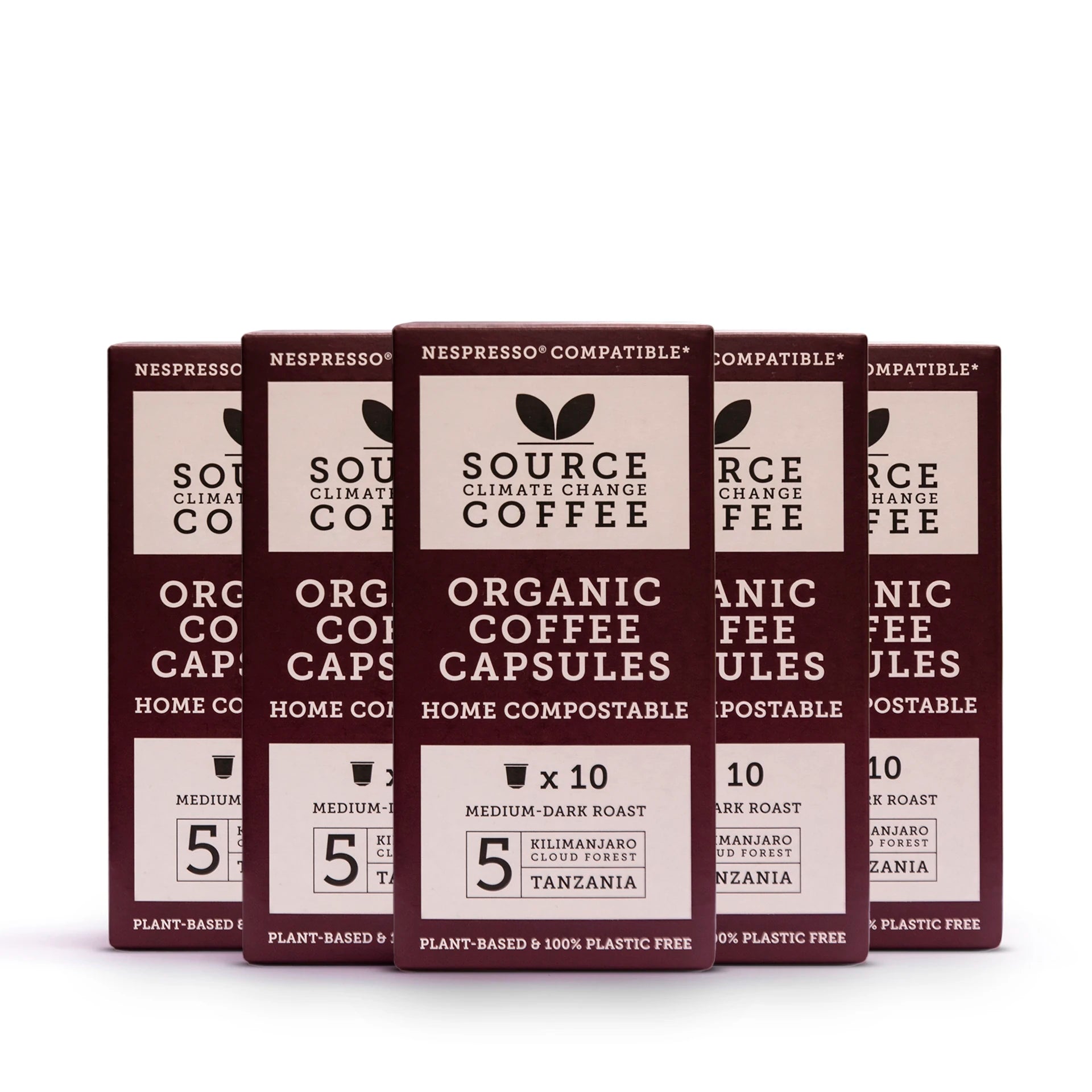 Tanzania x 50 Organic & Biodegradable Nespresso ® Compatible Coffee Capsules Monthly Subscription - Source Climate Change Coffee