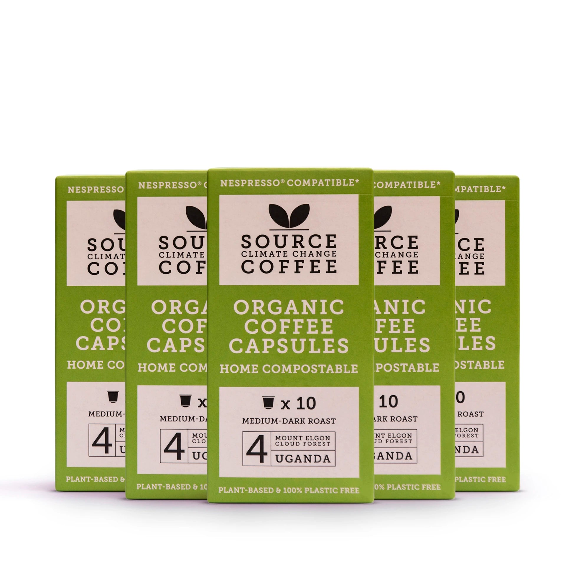 Uganda x 50 Organic & Biodegradable Nespresso ® Compatible Coffee Capsules Monthly Subscription - Source Climate Change Coffee
