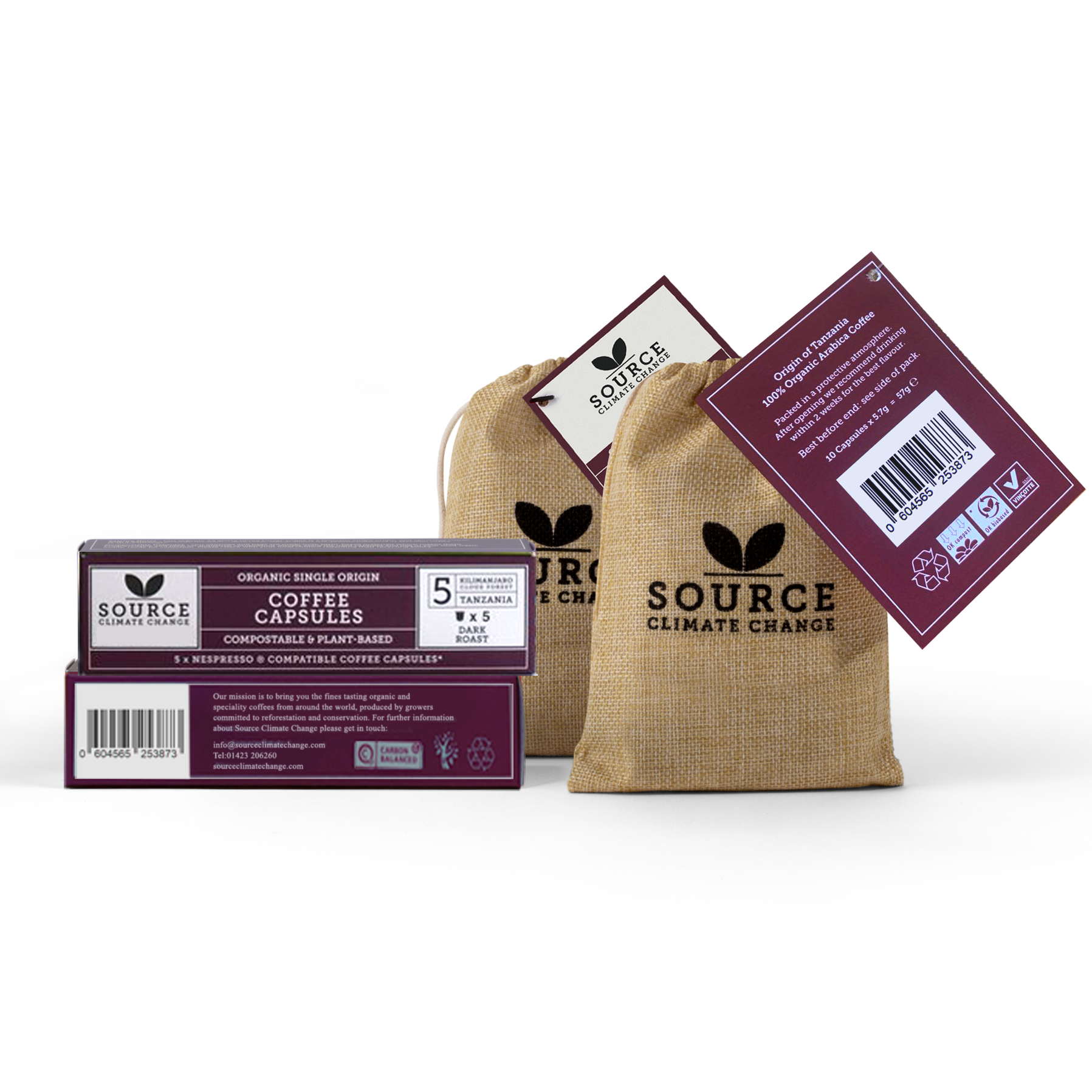 3 Month Coffee Subscription Gift of Biodegradable Nespresso ® Coffee Capsules - Source Climate Change Coffee