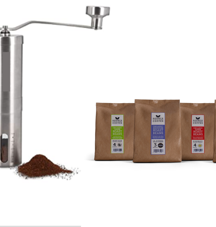 Coffee Bean & Grinder Gift Set - Source Climate Change Coffee
