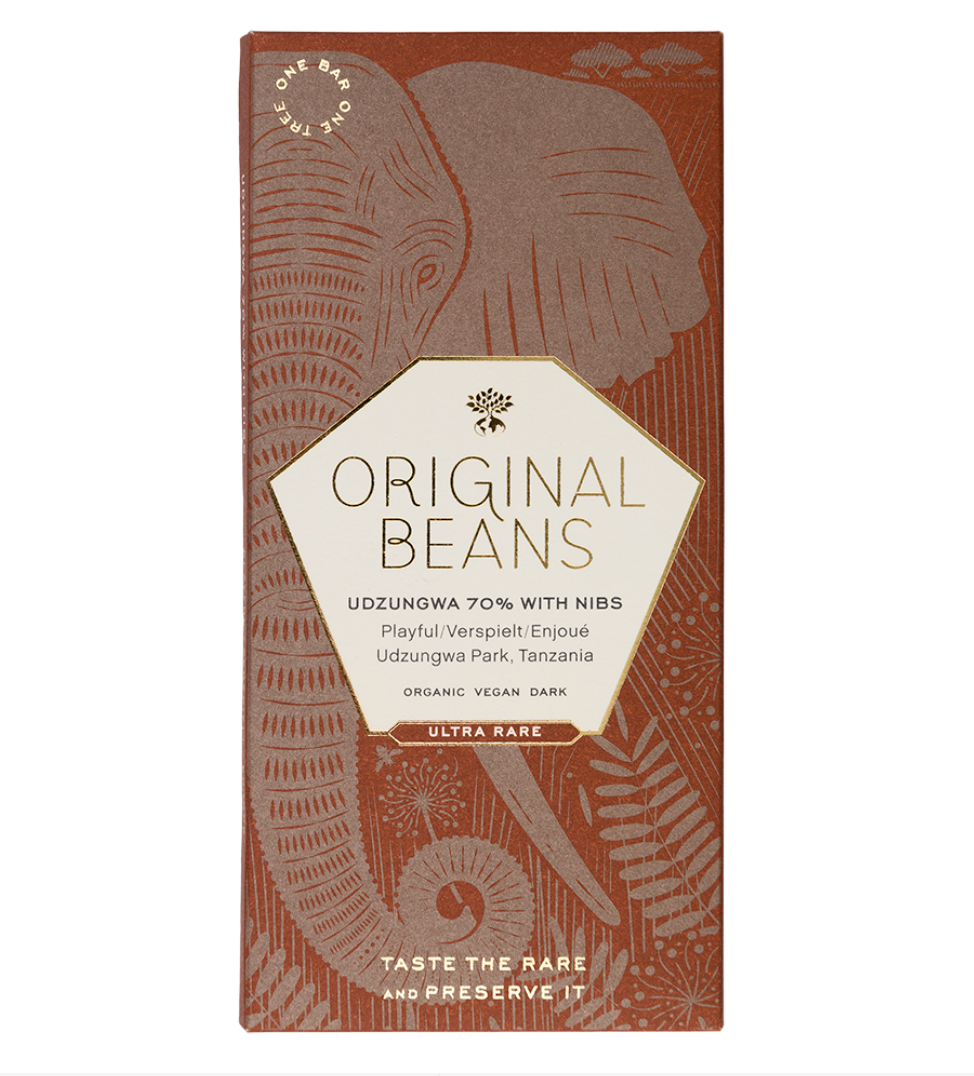 Organic Original Beans Chocolate Tanzania Udzungwa 70% With Nibs