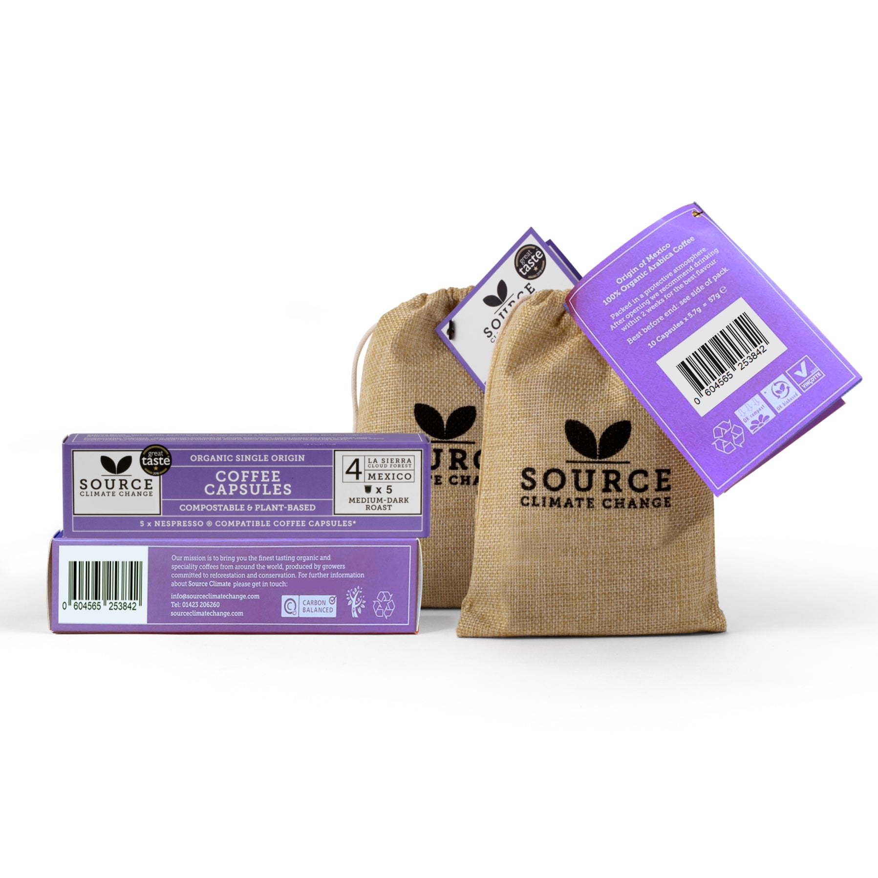 3 Month Coffee Subscription Gift of Biodegradable Nespresso ® Coffee Capsules - Source Climate Change Coffee