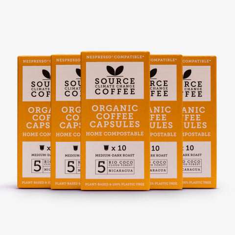 Nicaragua x 50 Organic & Biodegradable Nespresso® Compatible Coffee Capsules