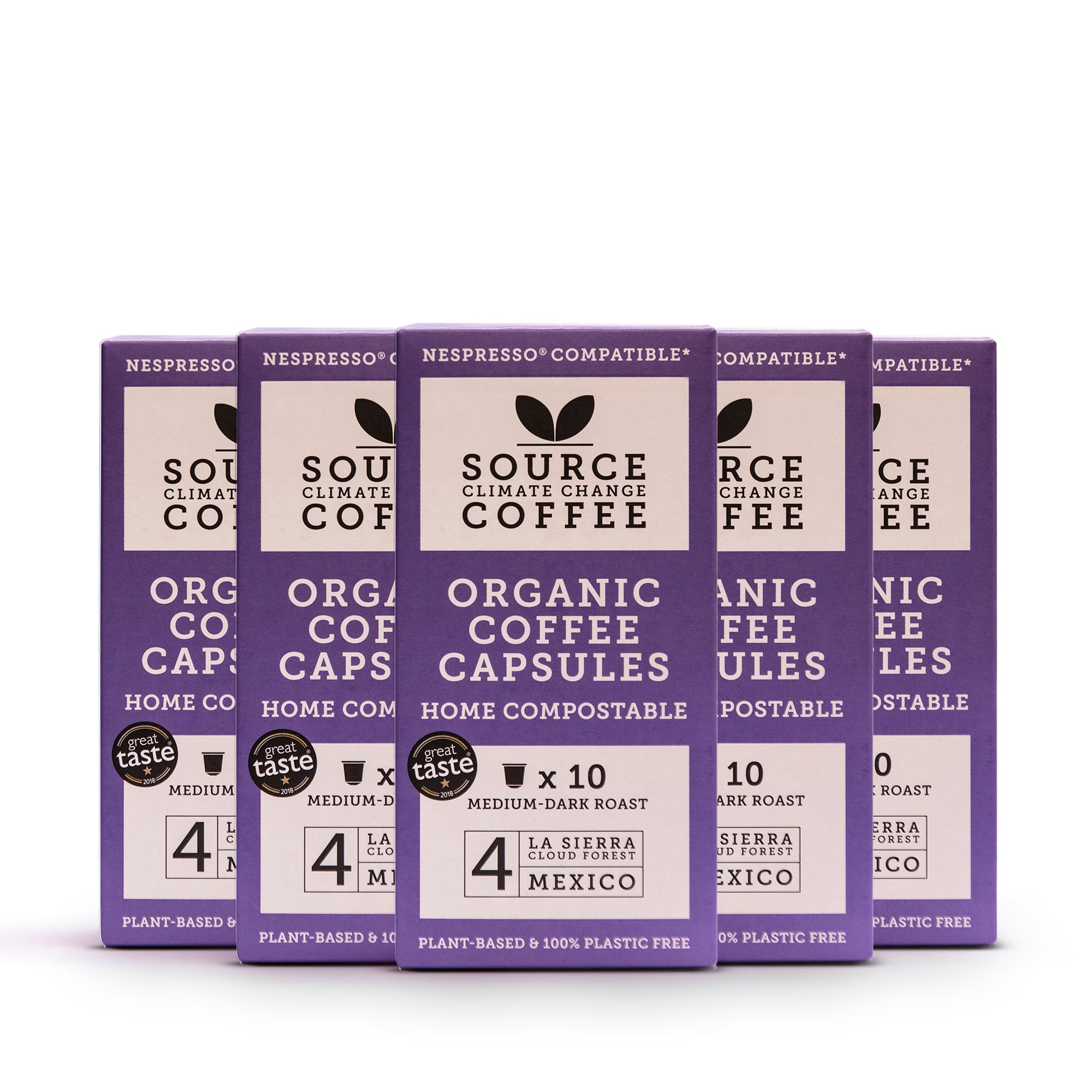 Mix of 50 x Organic & Biodegradable Nespresso ® Compatible Coffee Capsules Monthly Subscription