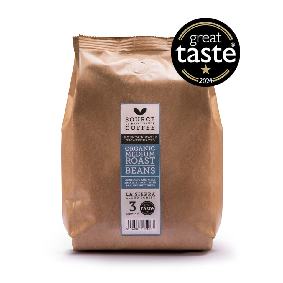 500g - Mexico Strength 3 Award Winning Organic Beans - Decaffeinated & Caffeinated