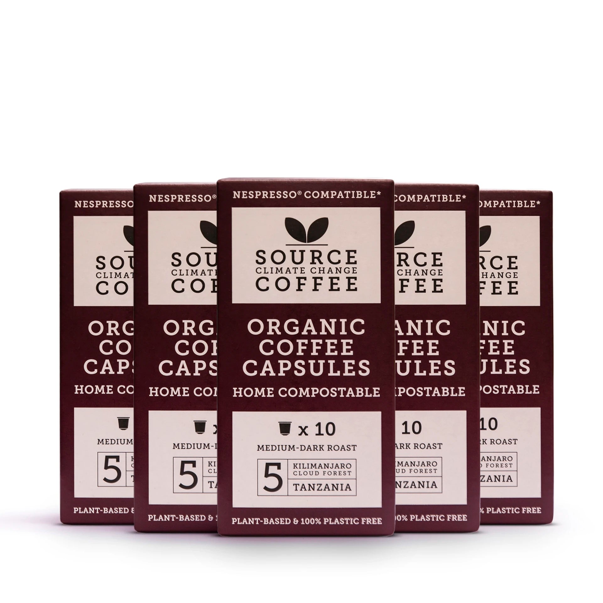 Tanzania x  50 Organic & Biodegradable Nespresso ® Compatible Coffee Capsules Monthly Subscription - Source Climate Change Coffee